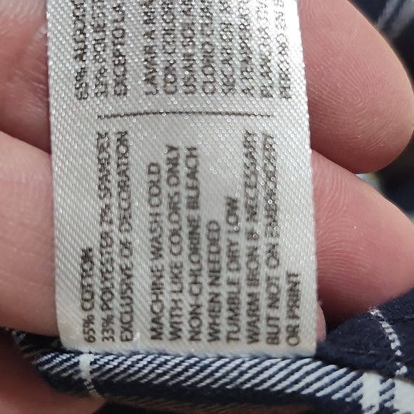 U.S. Polo Assn. Men's Plaid Thin Flannel Shirt -Navy and Orange Stretch Size 3XL - Picture 10 of 10